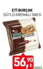 ETİ BURÇAK SÜTLÜ KREMALI BİSKÜVİ 300 G fiyat ve kampanya bilgisi